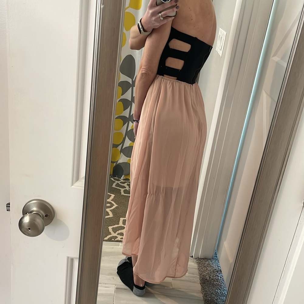 Strapless high-low dress - Picture 3 of 5